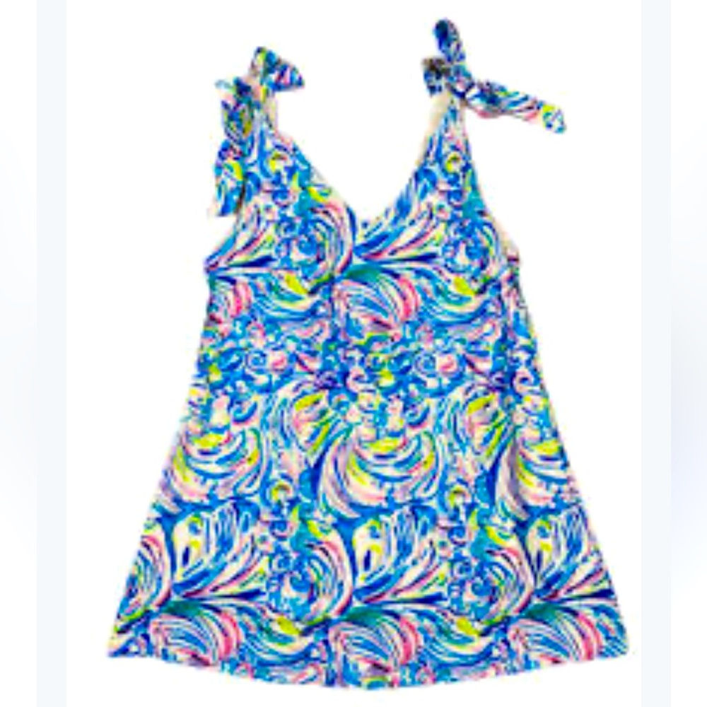 🆕Extremely Rare!!! Busy Bee Smocks Women Swirl Lilly Like Lined Cover Up Dress
